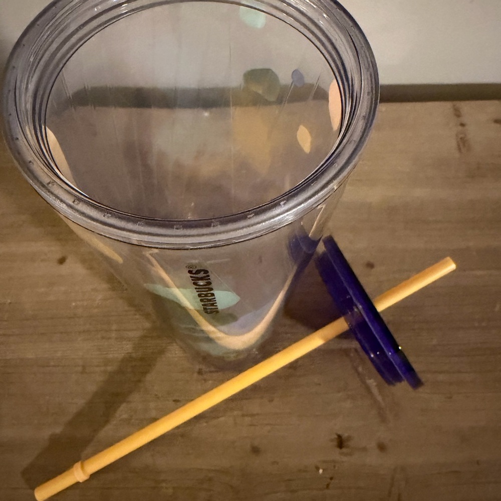 Starbucks Multicolor Tumbler with Yellow Straw - Picture 4 of 5